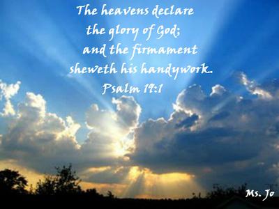 THE HEAVENS TELL YOUR GLORY, LORD
